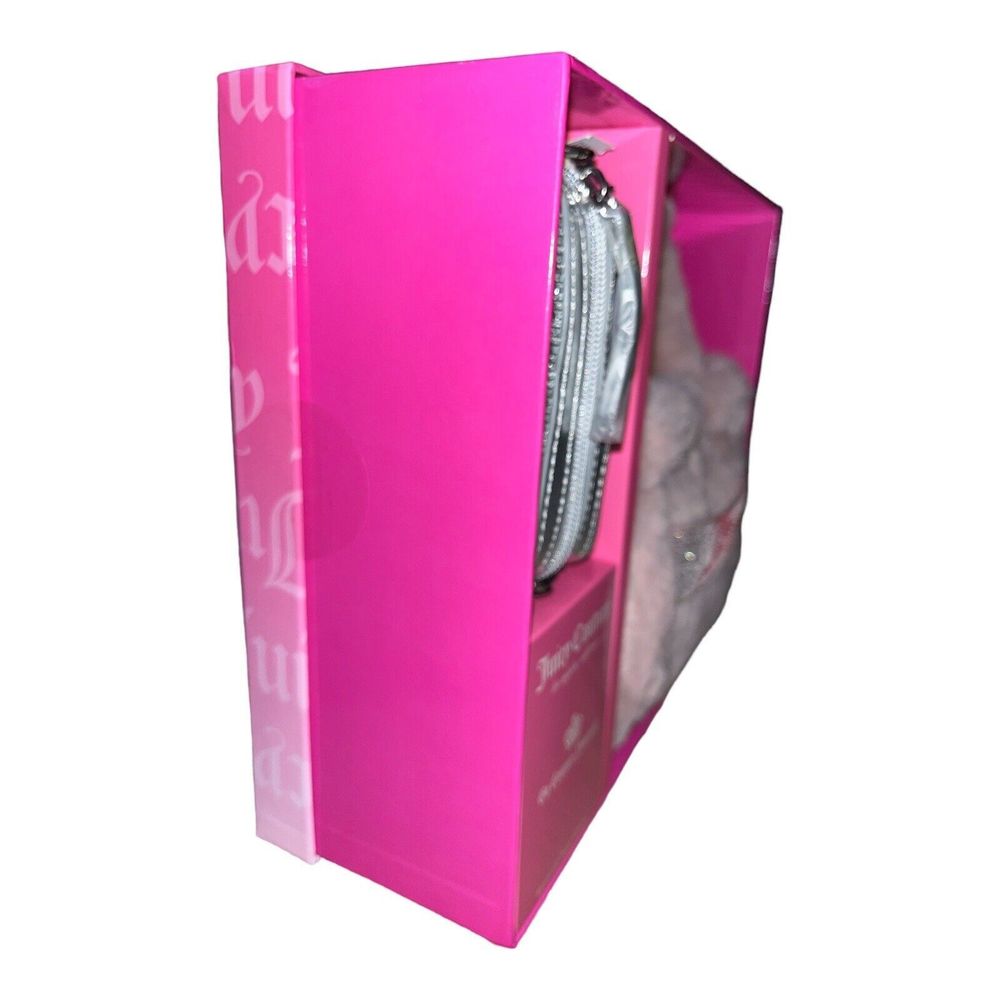 Juicy Couture Free Love Fuzzy Fluffy Mini Tote Light Pink Coin Purse Gift Set - Picture 4 of 6